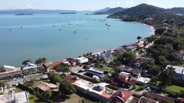 Florianopolis Beach Brazil. International tourism landmark. alt