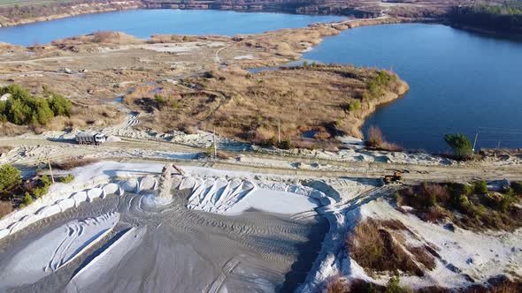 Sand Quarry Lake Forest Aerial View