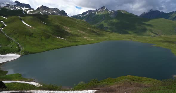 Lake Verney in Little St Bernard Pass, Italy alt