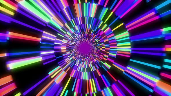 Light Tunnel Background - Neon Light Tunnel - Donivisuals alt