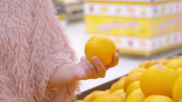 New normal lifestyle Asian mature adult female woman shopping in supermarket alt