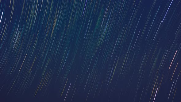 Timelapse 4K video with star trails.