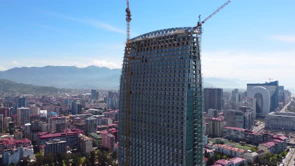 Skyscraper Construction Aerial alt