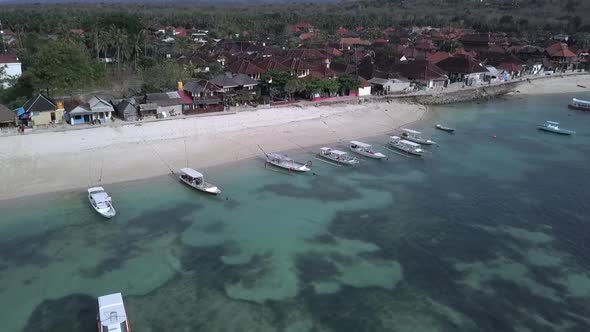 Calmer aerial view flight panorama overview drone footage of a dream beach with crystal clear turquo alt