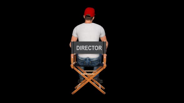 the Man is Sitting in the Director's Chair