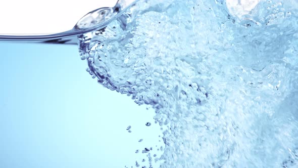 Super Slow Motion Shot of Splashing and Bubbling Water at 1000 Fps alt