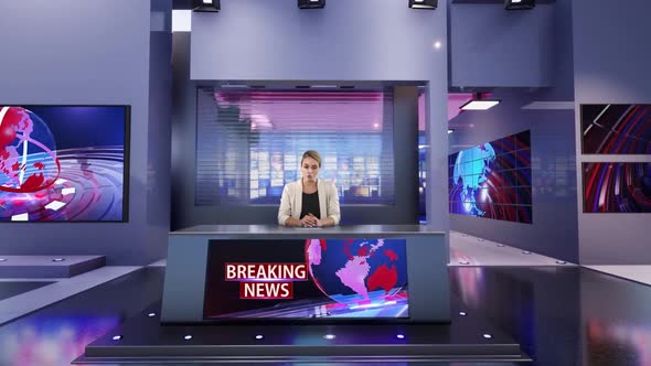 3D Virtual Tv Studio News B9024 alt