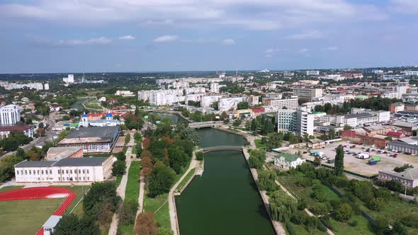 The Kropyvnytskyi Old Name Kirovograd Ukraine Aerial View Central Part of the City alt