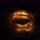 Flying Around the Gold Ring MARRY ME on the Matte Glass Surface with Reflection - VideoHive Item for Sale