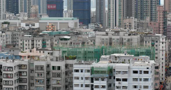 Aerial view of Hong Kong city alt