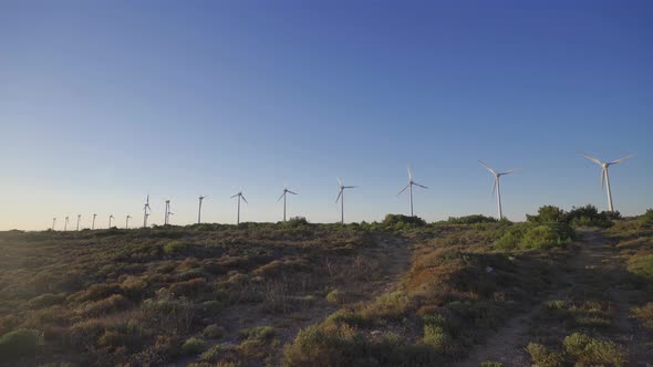 Electricity generation by wind. alt