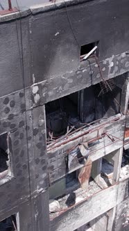 Vertical Video of the Destruction in Borodianka Ukraine During the War alt
