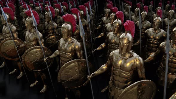 Spartan Warriors Statues