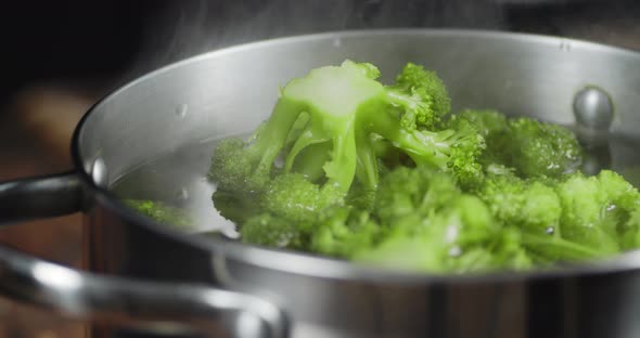 Open a Hot Pot of Ready Broccoli. T