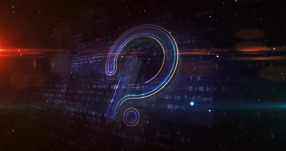 Polkadot neon sign abstract concept alt