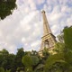 Eiffel Tower With Big Leaves in Foreground - VideoHive Item for Sale