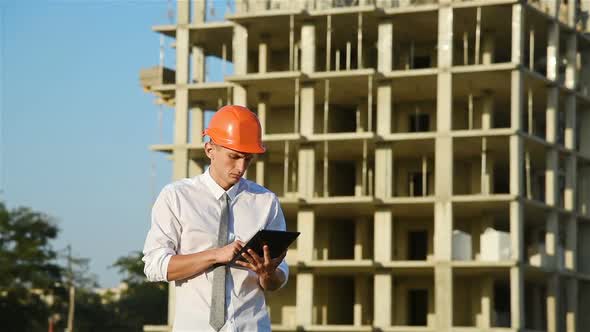 Construction Worker With Tablet