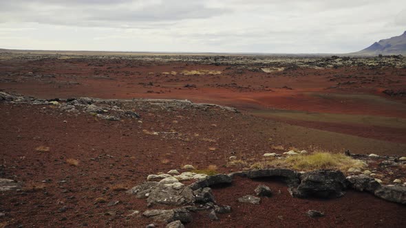 Volcanic Landscape in Iceland Near Ljosufjoll Volcano alt