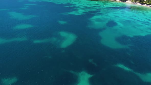 Flight Over Beautiful Seashore at Mallorca