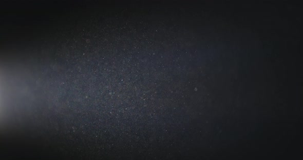Natural Dust Organic Floating Particles in Stage Light Ray Spot on Black Background alt
