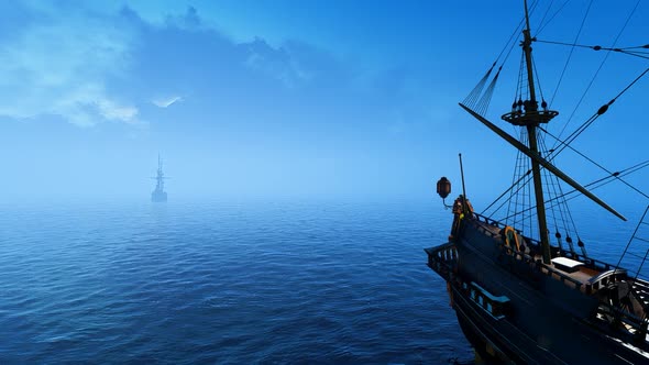 Ancient sailing ship