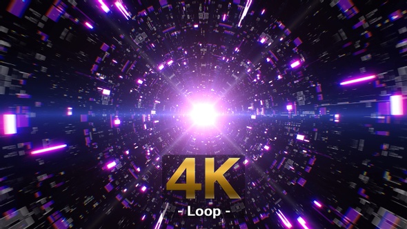 Glow Flare in Purple Tunnel 4K alt