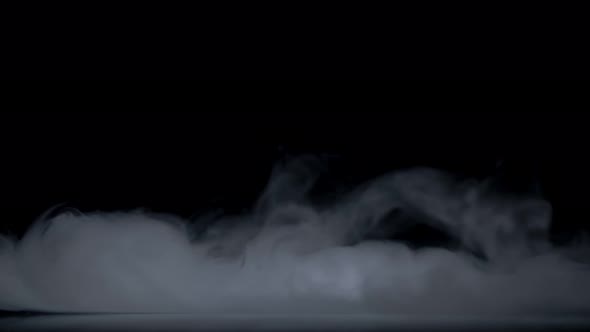 Abstract Smoke Cloud White Smoke Slowly Floating Through Space