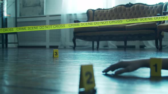 Closeup of a Crime Scene in a Deceased Person's Home. alt
