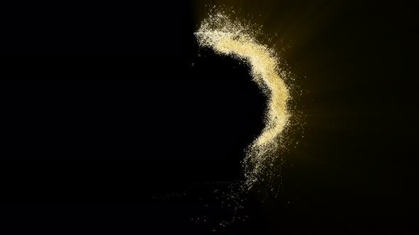 Glow Gold Particles Portal Golden Wave Background Optical Magic Effect alt