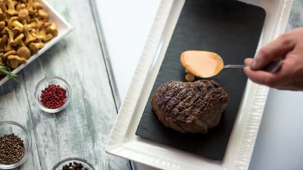 Steak and Cognac Sauce. alt