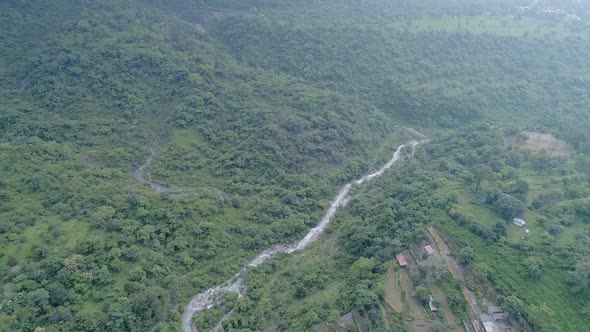 Water Ranges Between The Beautiful Hills Of Himalayas