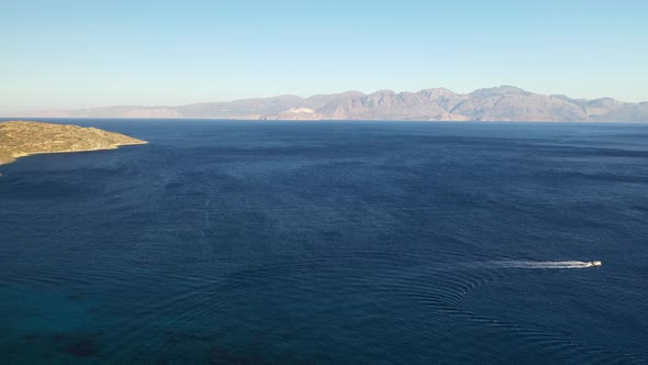 Aerial View of Mediterranean Sea, Crete, Greece