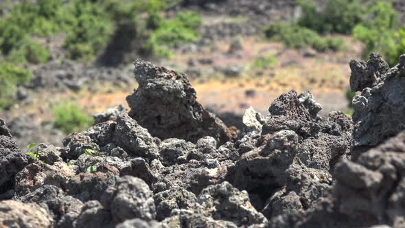 Spongy Porous Broken Basalt Stones, Stock Footage | VideoHive