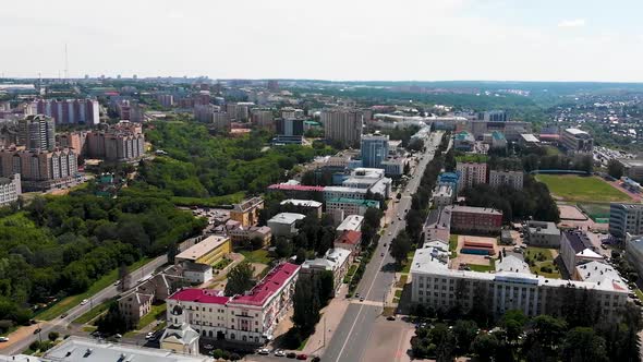 Aerial View Of The Cheboksary In  Russia, Chuvashia Republic alt