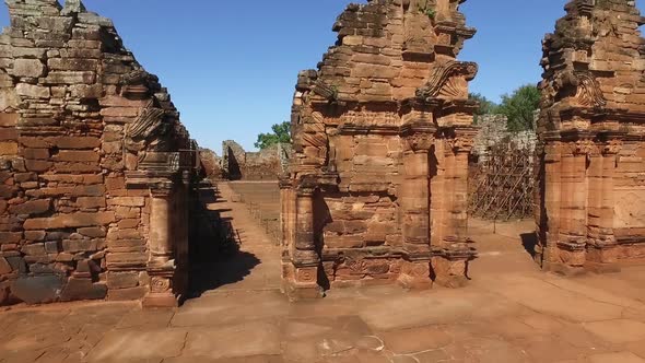 Aerial view Ruins of Jesuit Building, San Ignacio in Misiones (Argentina). alt