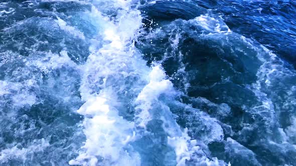 Churning waters of the Caribbean, beautiful crystal clear waters rolling and bubbling in slow motion alt