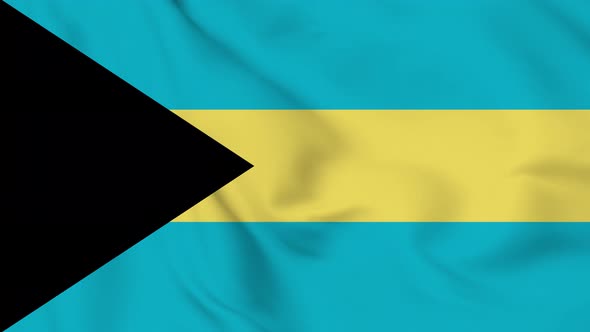 Bahamas flag seamless closeup waving animation. Vd 2003