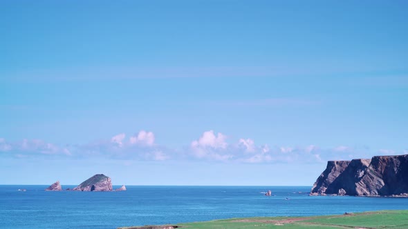 Asturias Coast and Cape Penas, Spain. Timelapse alt