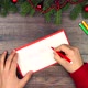 Hands writing Merry Christmas card - VideoHive Item for Sale