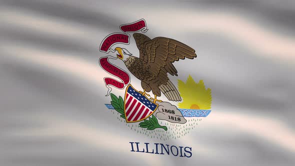 Illinois State Flag Background 4K alt
