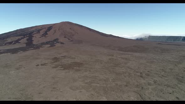 Drone Areal shot of a Volcano Lanscape 4K