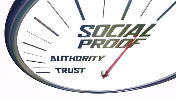 Social Proof Authority Influencer Rating Score Level Speedometer 3d Animation alt