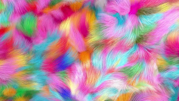 Faux Fur Colorful Background 4K