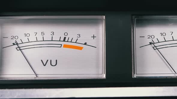 Two Old Analog Dial Vu Signal Indicators with Arrow alt