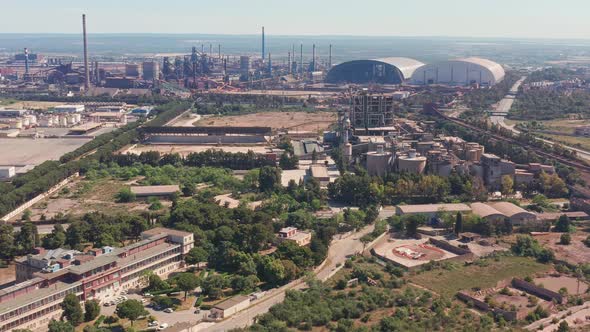 Aerial view of steel plant