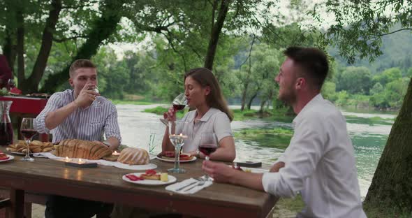 Beautiful Young Operator Woman Standing and Wearing Headset at the Bright Office Space alt