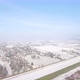 Aerial Shot Of A Village Landscape In Winter - VideoHive Item for Sale