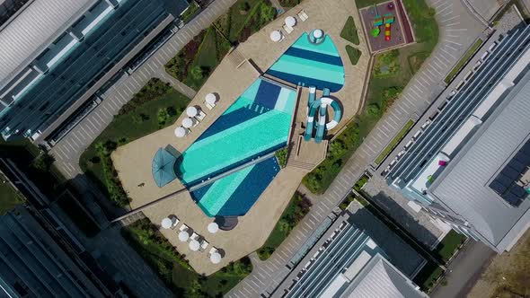 View of the resort area with a swimming pool alt