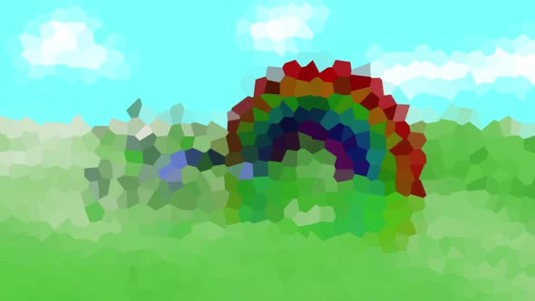 Rainbow Joy Background Video 3D Rendering alt