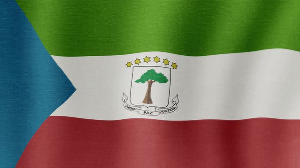 The National Flag of Equatorial Guinea